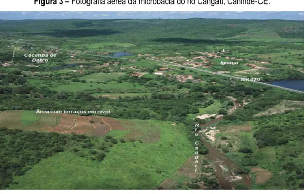 Figura 3 – Fotografia aérea da microbacia do rio Cangati, Canindé-CE. 