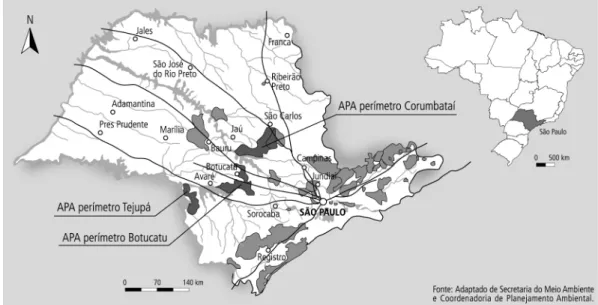 Figura 1    |   Mapa das APA do Estado de São Paulo.