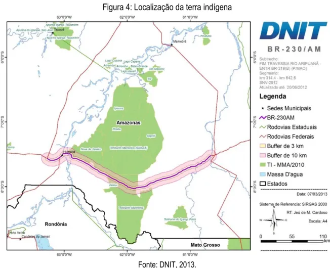 Figura 4: Localização da terra indígena 