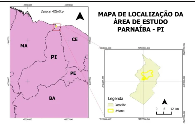 Figura 1: Mapa de localização do município de Parnaíba. 