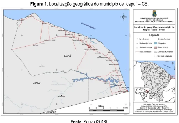 Figura 1. Localização geográfica do município de Icapuí – CE. 