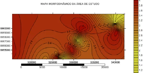 Figura 2: Mapa morfodinâmico do trecho de estudo no Rio São Francisco 