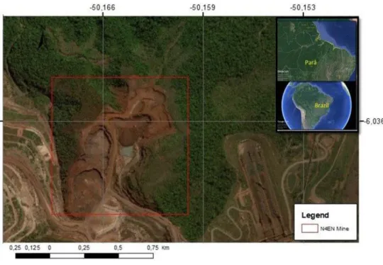 Figure 3 shows a brief portrait of how many caves occurs in N4EN and its surroundings, highlighting cave N4EN-0026, which is one of the most studied in the region, having been chosen for a pilot project with geotechnical and geophysical studies.