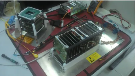 Figure 4 – The NANOSATC-BR1 and NANOSATC-BR2 Engineering Model Platforms.