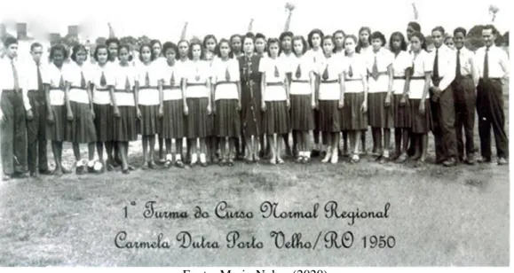 Figura 1 – 1ª Turma do Curso Normal Regional “Carmela Dutra” 