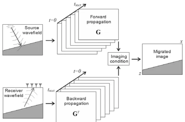 Figure A1 – Source and receiver wavefields propagation scheme.