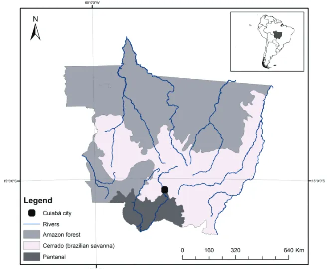 Figure 1 – Location of Cuiab´a, Mato Grosso, Brazil.