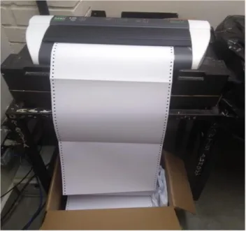 Figura 5. Impressora com papel do tipo 40 kg para impressão em Braille. 