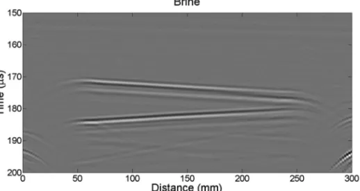 Figure 8 – Seismic image of the physical model with the reservoir filled only with brine