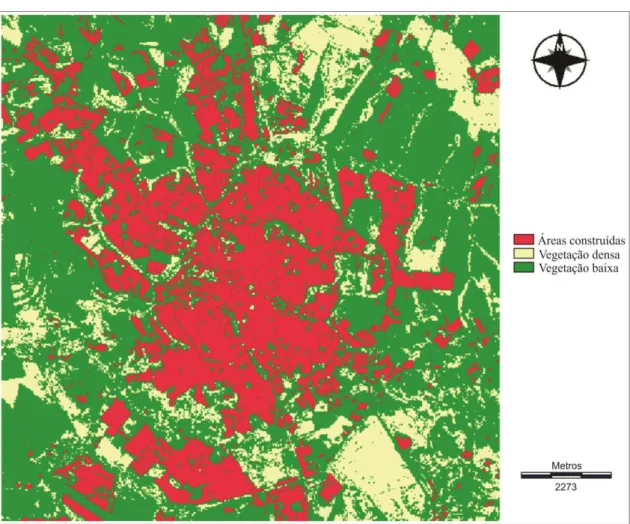 Figura 4 - Mapa de classes agrupadas de ocupação da terra de São Carlos-SP,  04/04/2014