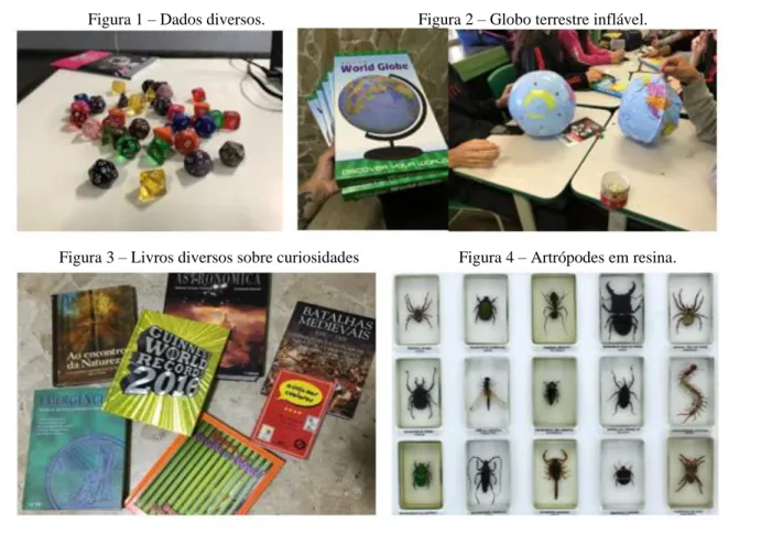 Figura 1 – Dados diversos.                                     Figura 2 – Globo terrestre inflável