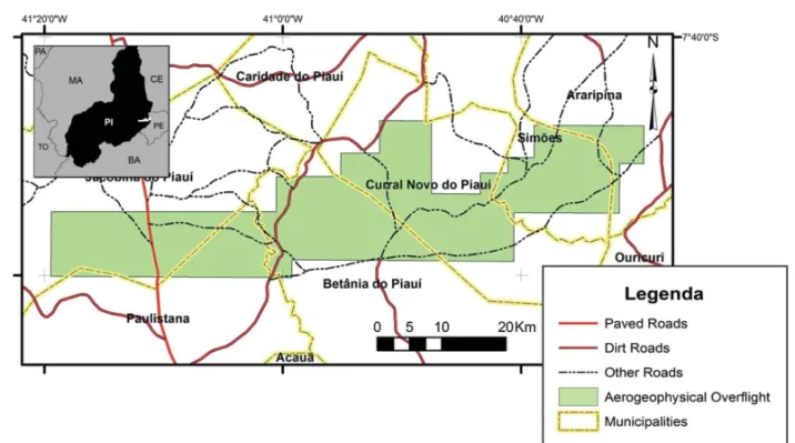 Figure 1 – Location map of the studied area, at the locality of Massapˆe-Manga Velha (working site).