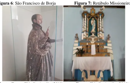 Figura 6: São Francisco de Borja    Figura 7: Retábulo Missioneiro 