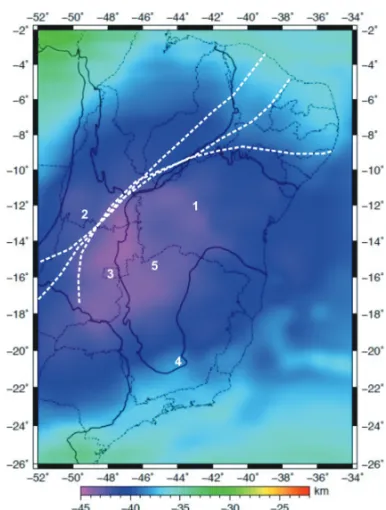 Figure 7 – 50 km altitude vertical Z component geomagnetic anomalies map of the cratonic region and environs