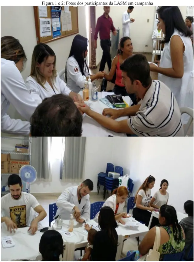 Figura 1 e 2: Fotos dos participantes da LASM em campanha 