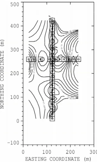 Figure 5 – Resistivity contour maps at early times.