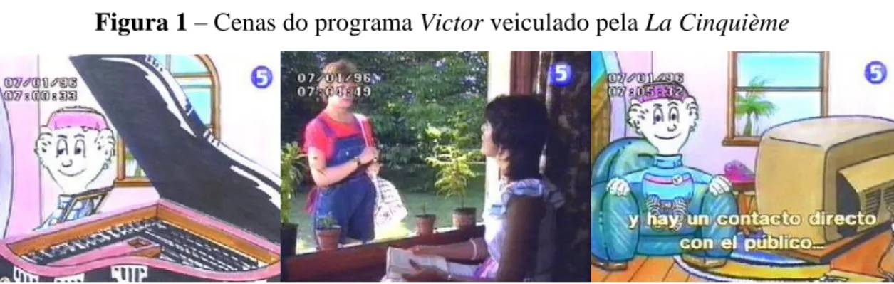 Figura 1 – Cenas do programa Victor veiculado pela La Cinquième 