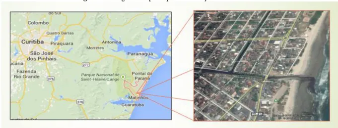 Figura 1 - Imagem composta pela localização e área de estudo 