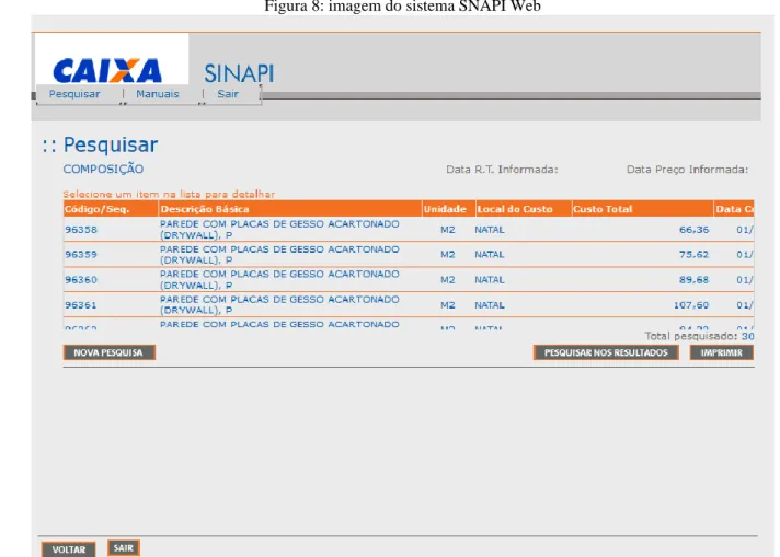 Figura 8: imagem do sistema SNAPI Web 