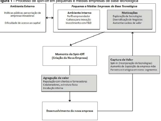 Figura 1 - Processo de spin-off em pequenas e médias empresas de base tecnológica 