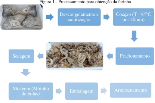 Figura 1 - Processamento para obtenção da farinha 