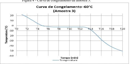 Figura 5 - Curva de congelamento da amostra 4. 