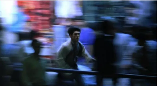 Figura 2: Frame  do filme “Chungking Express” que mostra o policial 223 correndo pela cidade 