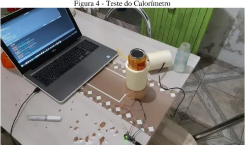 Figura 4 - Teste do Calorímetro 
