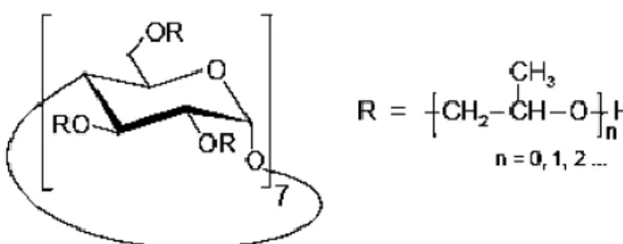 Figura 5 - Estrutura química da metil-β-ciclodextrina  (M-CD) (adaptado de Sá 2008, p