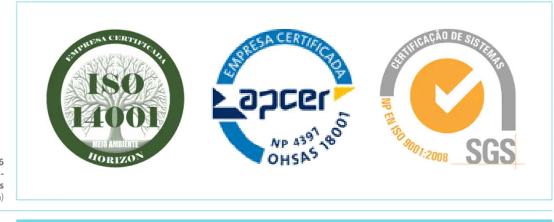 figura 3.6  Exemplos de selos de  certifica-ção de diferentes empresas  (www.apcer.pt; www.pt.sgs.com)