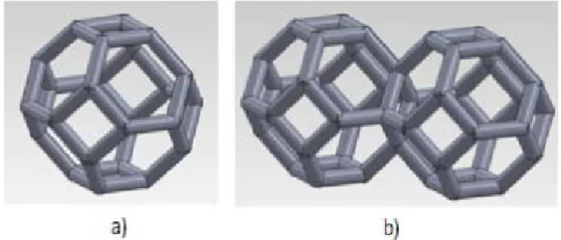 Figura 2.12 – Modelo do tetrakaidecahedron construído em Solidworks para uma espuma de 10PPI e  