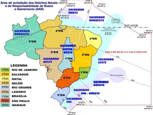 Figura 2: Representação área SAR fonte: Marinha do Brasil [2018c] 