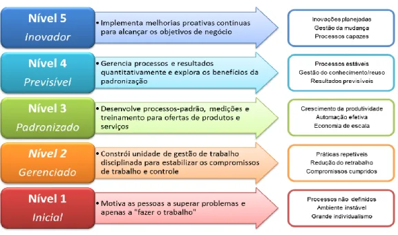 Figura 2 - Os níveis de maturidade do BPMM – definições e resultados esperados  