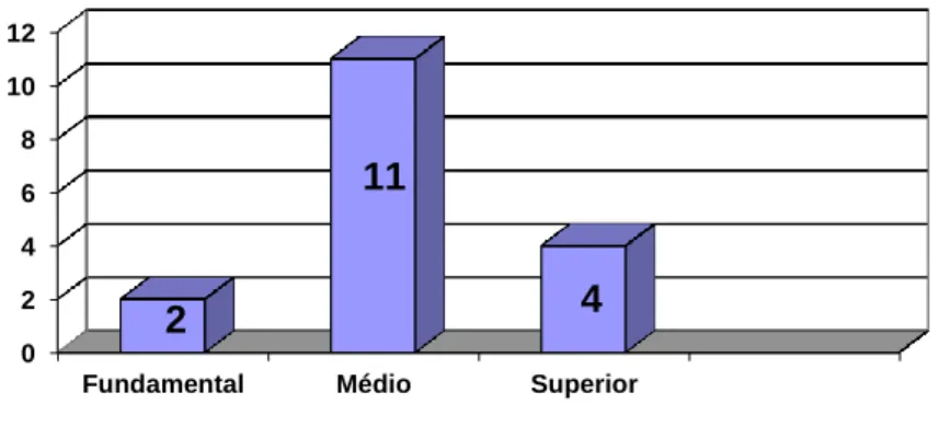 Gráfico 1 Distribuição dos níveis de ensino que os professores de física ministram as suas aulas