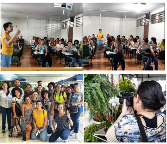 Figura 4. Início da oficina sobre técnicas de fotografia realizado na Feira AGROUFAM em 10 de maio de 2019, em Manaus- Manaus-AM 