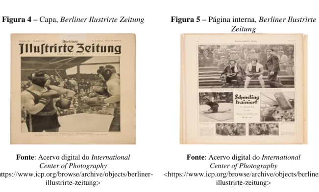 Figura 4 – Capa, Berliner Ilustrirte Zeitung  Figura 5 – Página interna, Berliner Ilustrirte  Zeitung 