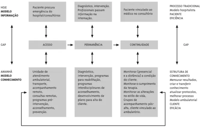Figura 1 - Modelo de diferenciação entre estruturas de gestão em saúde.