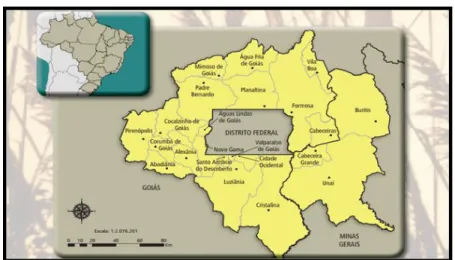 Figura 1: Região Integrada de Desenvolvimento do Distrito Federal e Entorno