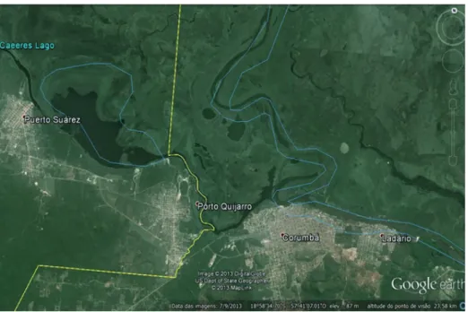 Figura 1 -Vista aérea de la región Corumbá-Puerto Quijarro. Disponible en: htt p://