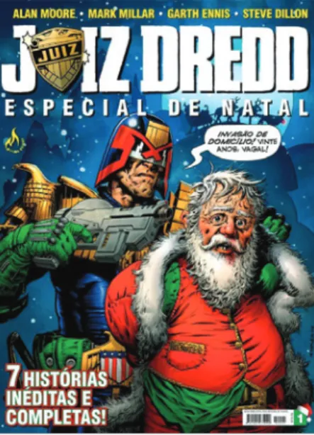 Figura 5: Capa da revista em quadrinhos Juiz dredd megazine Especial de Natal