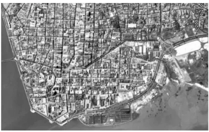 Figura 01 - Beira-mar, Rua do Egito e Avenida Magalhães de Almeida, principal eixo viário do centro da  cidade a partir da década de 40