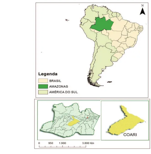 Figura 1 - Localização do município de Coari, Amazonas, Brasil.