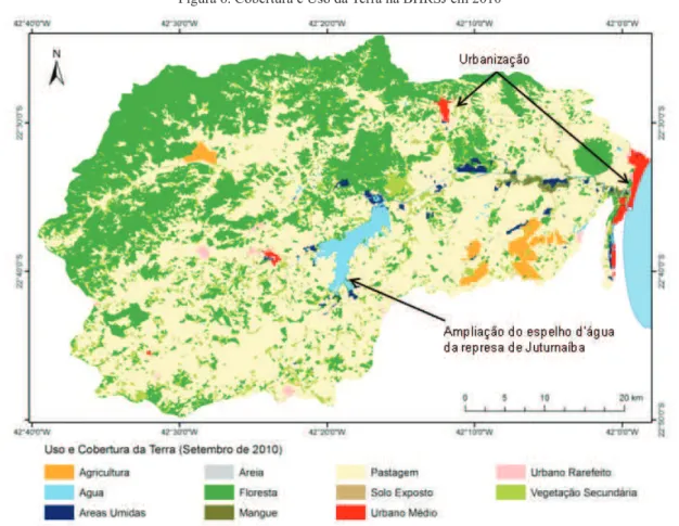 Figura 6. Cobertura e Uso da Terra na BHRSJ em 2010