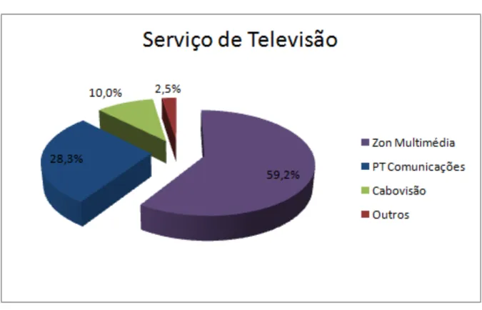 Figura 1.4: Servic¸o de Televis ˜ao em Portugal.