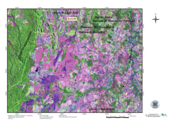 Figura 3: Visualização da Área Pesquisada, Laboratório de Geoprocessamento da Universidade Anhanguera-Uniderp