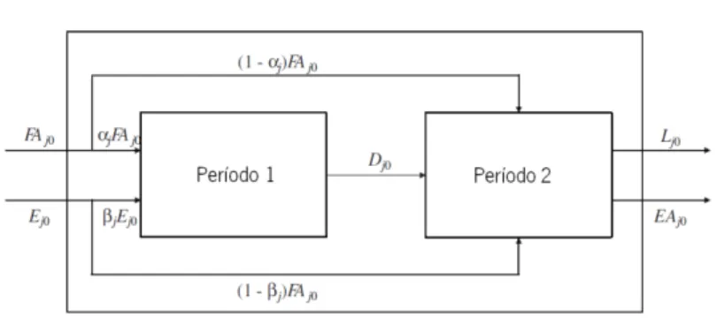Figura 4: Modelo DEA em rede. 