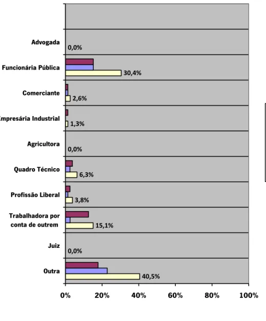 Gráfico 6.3 – Profissão das Mães dos respondentes (2009) 