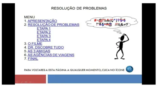 Fig. 5 - Slide inicial do PowerPoint interactivo 