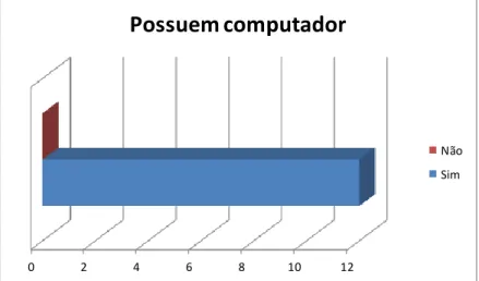 Gráfico 3 - Posse de computador pessoal por parte dos alunos. 