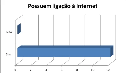 Gráfico 4 - Posse de ligação à Internet no computador. 
